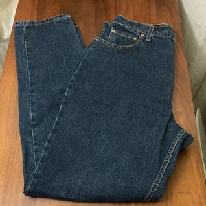 Vintage Levi’s 551 relaxed fit tapered leg blue jeans